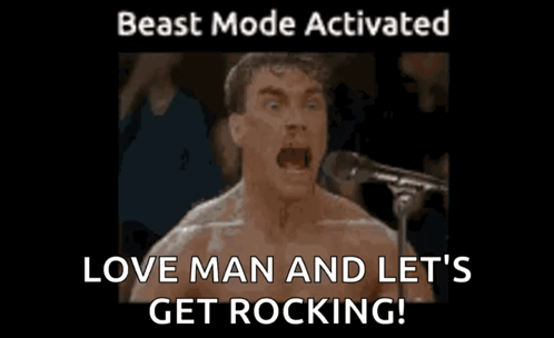 Man Singing Into Microphone Love Man Let Get Rocking