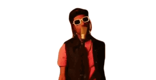 Man Singing Into Microphone