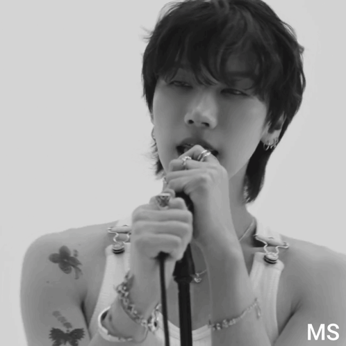 Man Singing Into Microphone MS