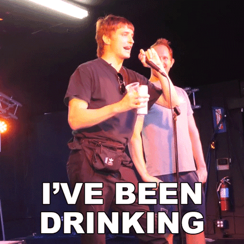 Man Singing Into Microphone Saying I've Been Drinking