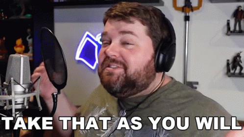 Man Singing Into Microphone Saying Take That As You Will GIF
