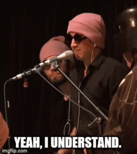 Man Singing Into Microphone Saying Yeah I Understand