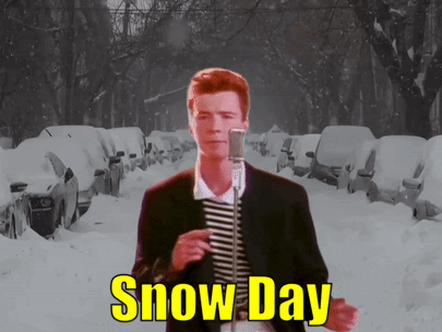 Man Singing Into Microphone Snow Day