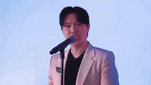 Man Singing Into Microphone With My Little Soda Pop