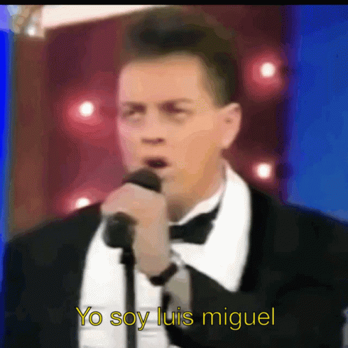 Man Singing Into Microphone Yo Soy Luis Miguel GIF