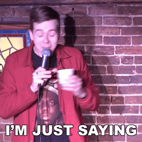 Man Singing Just Saying GIF