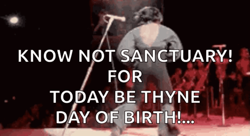 Man Singing Know Not Sanctuary Thyne Day Birth
