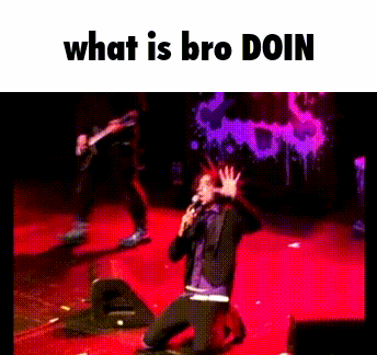 Man Singing On Stage Saying What Is Bro Doin GIF