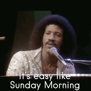 Man Singing Piano It's Easy Like Sunday Morning