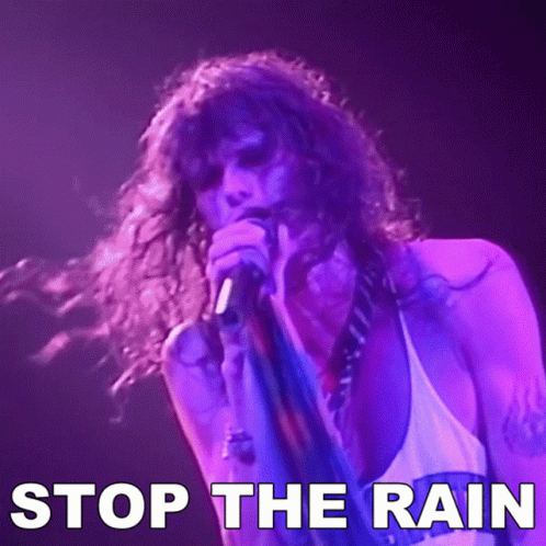 Man Singing Stop The Rain Into Microphone GIF