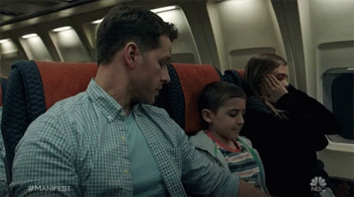 Man Sits on Airplane With Boy and Woman #manifest