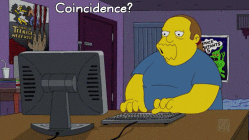 Man Sitting At Computer Saying Coincidence GIF