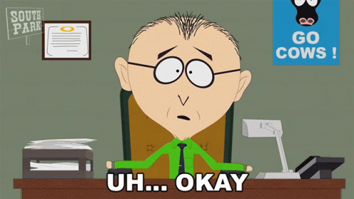 Man Sitting at Desk Saying Go Cows