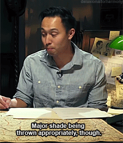 Man Sitting at Desk Saying Major Shade
