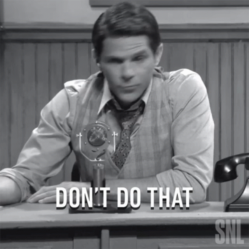 Man Sitting at Desk With Microphone Don T Do That