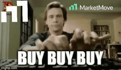 Man Sitting At Keyboard Saying Buy Buy Buy GIF