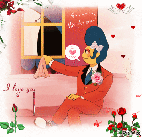 Man Sitting by Window Saying I Love You