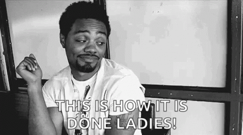 Man Sitting By Window Saying This Is How It Is Done Ladies GIF