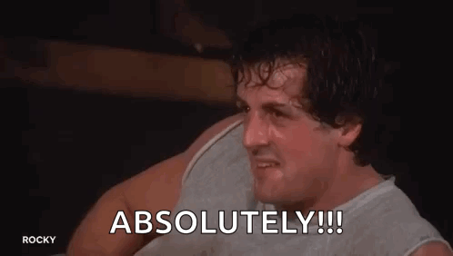 Man Sitting in Boxing Ring Saying Absolutely