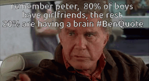 Man Sitting In Car Remember Peter 80 Percent Of Boys Have Girlfriends GIF