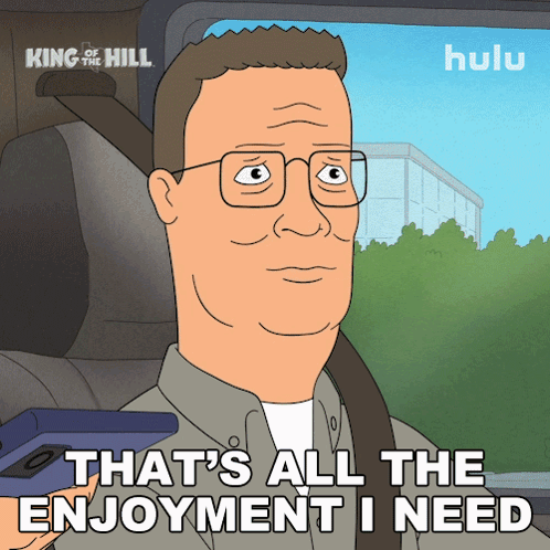 Man Sitting In Car Saying That's All The Enjoyment I Need GIF