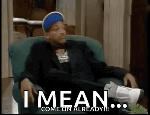 Man Sitting In Chair I Mean Come On Already GIF