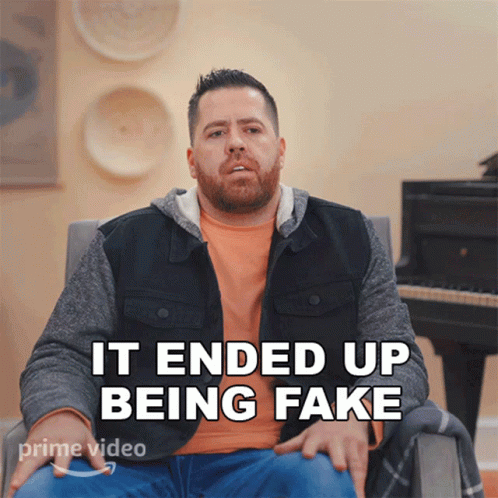 Man Sitting in Chair It Ended Up Being Fake