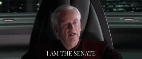 Man Sitting In Chair Saying I Am The Senate GIF