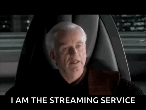 Man Sitting In Chair Saying I Am The Streaming Service GIF