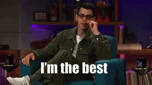 Man Sitting In Chair Saying I'm The Best GIF