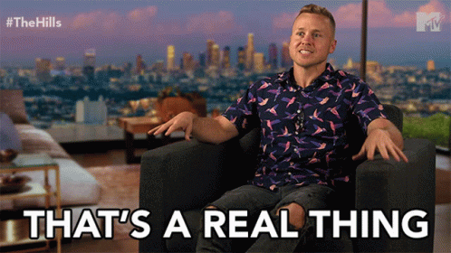 Man Sitting in Chair Saying That's a Real Thing