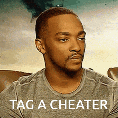 Man Sitting in Chair Tag Cheater