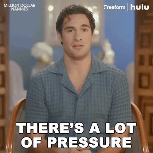 Man Sitting in Chair There's a Lot of Pressure