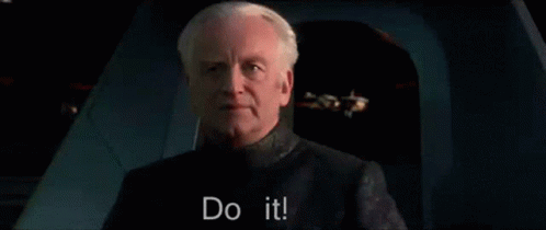Man Sitting In Chair With Do It On Face GIF