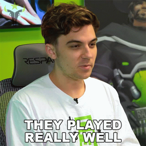 Man Sitting In Chair With They Played Really Well GIF