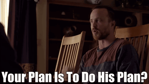 Man Sitting in Chair with Your Plan Is to Do His Plan