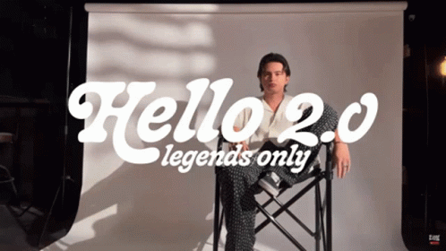Man Sitting In Director's Chair Hello 2.0 Legends GIF