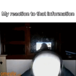 Man Sitting in Front of TV My Reaction to That Information