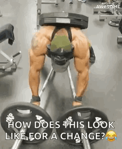 Man Sitting On Bench With Barbell GIF