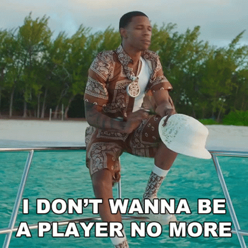 Man Sitting On Boat I Don't Wanna Be A Player No More GIF