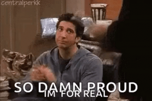 Man Sitting On Couch Hands Folded So Damn Proud Im For Real GIF