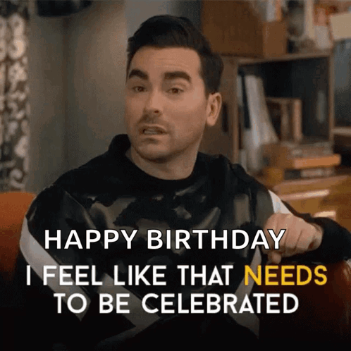 Man Sitting On Couch Happy Birthday GIF