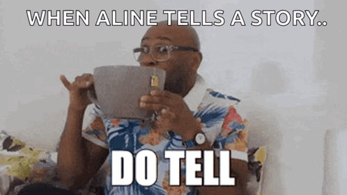 Man Sitting on Couch Holding Tablet When Aline Tells Story