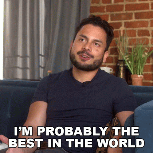 Man Sitting On Couch Saying I'm Probably The Best In The World GIF