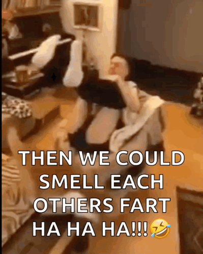 Man Sitting on Couch Smelling Farts
