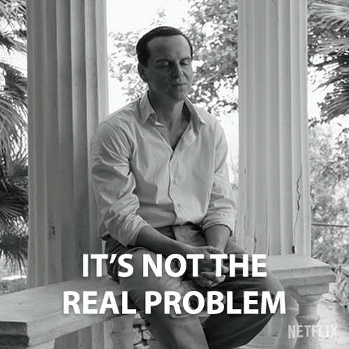 Man Sitting on Porch Saying It's Not the Real Problem