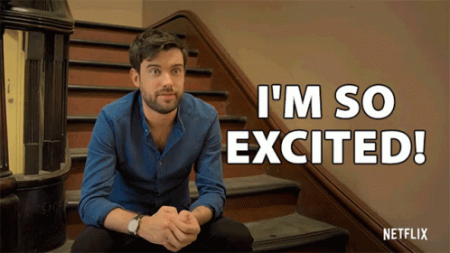 Man Sitting on Stairs I'm So Excited