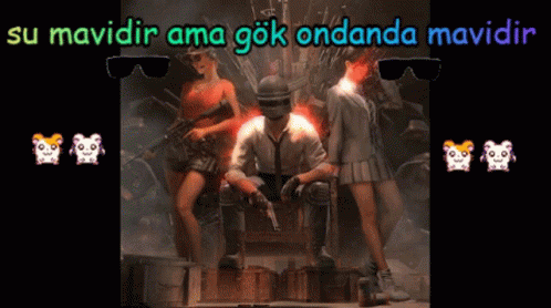 Man Sitting on Throne Su Mavidir Ama Gok Ondanda Mavidir