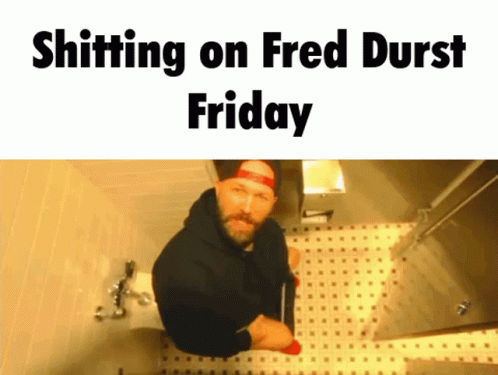 Man Sitting on Toilet Shitting on Fred Durst Friday