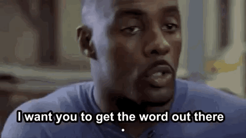 Man Sitting Saying I Want You to Get the Word Out There